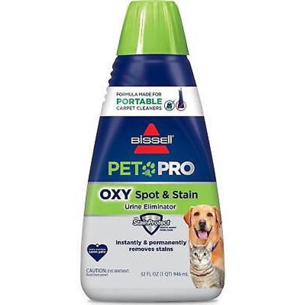 BISSELL PET PRO OXY Spot And Stain Formula For Portable Carpet Cleaners, 32 Oz.,