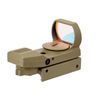 Lancer Tactical TAN Multi 4 Reticle Red Dot Open Tubeless Reflex Scope Sight