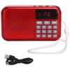 Portable FM Digital Radio with LED Display, Multifunction Player with Memory Function, Wireless FM Radio Support Memory Card USB Playback