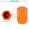 ACROPIX Tire Stem Valve Caps Dustproof Hexagon Universal Orange 8 Pcs