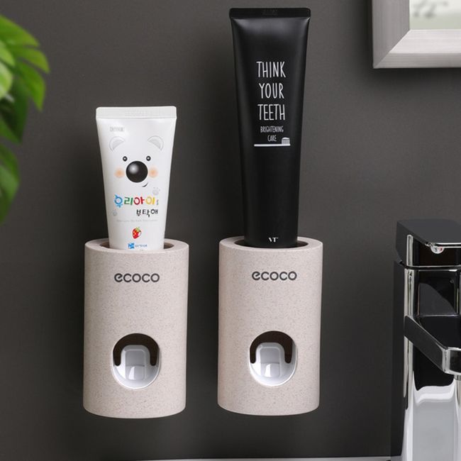 ECOCO Automatic Toothpaste Dispenser Wall Mount Bathroom Bathroom Acce