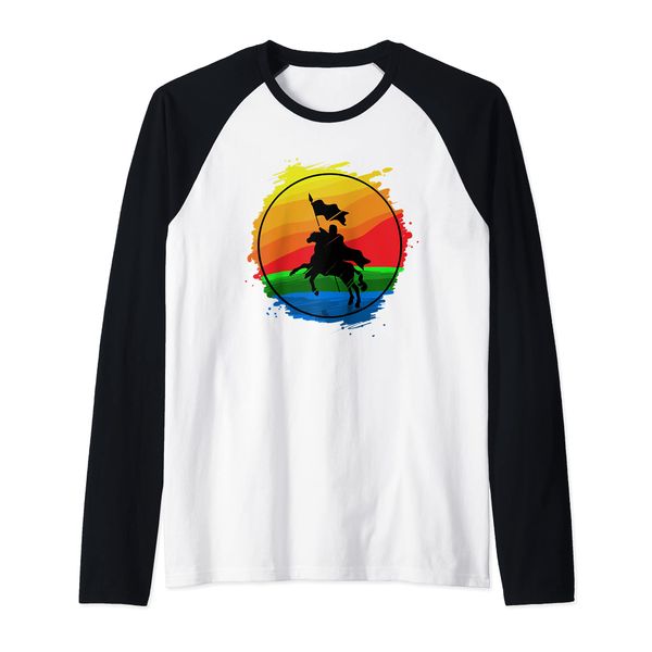 Sword and Cross Knight Templar Gift Raglan, black