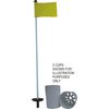 Fibreglass Putting Green Pin with Yellow flag & Hole Cup