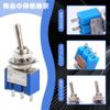 Toggle Switch 16pcs Mini Switch Mini Toggle Switch Mini Guitar Toggle Switch Anob Toggle Switch MTS-102ON/ON 6A 125V 3 Pin 2 Positions(Blue)