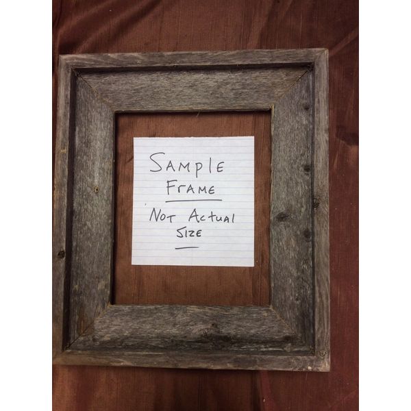 Standard 12x20 Barn Wood Picture Frame, Hand Crafted One at a Time.