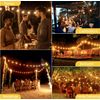 G40 50LED String Lights Warm White Dimmable 49Feet Remote Control Christmas Deco