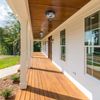 Motion Sensor Outdoor Flush Mount Ceiling Light - Sleek Round Exterior with S...