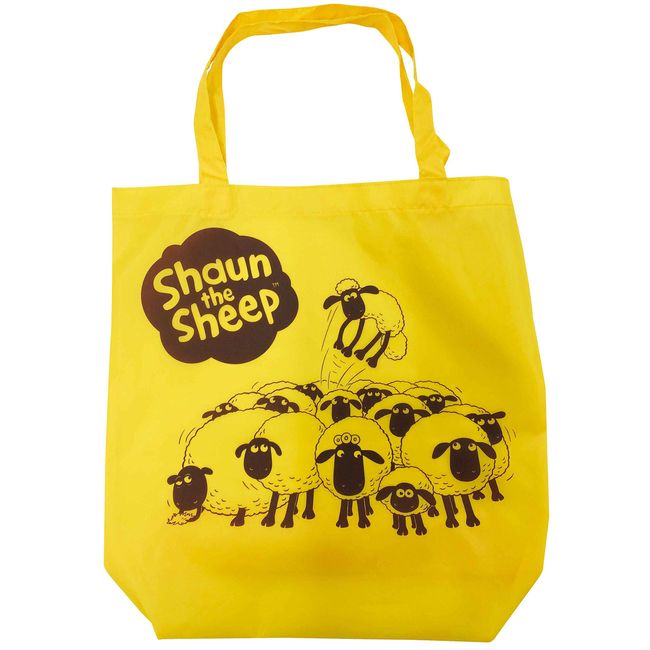 I-Planning Shaun the Sheep K-8715C Shopping Bag Yellow Tote (W x H x D): 15.4 x 15.7 x 4.3 inches (39 x 40 x 11 cm)