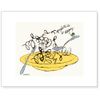 Poster Andy Warhol Spaghetti is So Slippery, c. 1958
