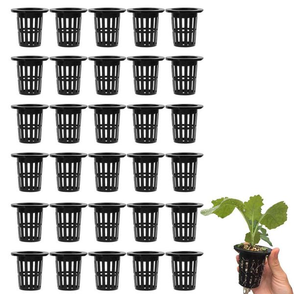 LIKENNY Hydroponic Cultivation Pot, Plastic Mesh Pot, Plant Cultivation Cup, Hydroponic Cultivation Pot, Gardening, Seedling Transportation, Plant Cultivation, Fertilizer Free, Organic Cultivation,