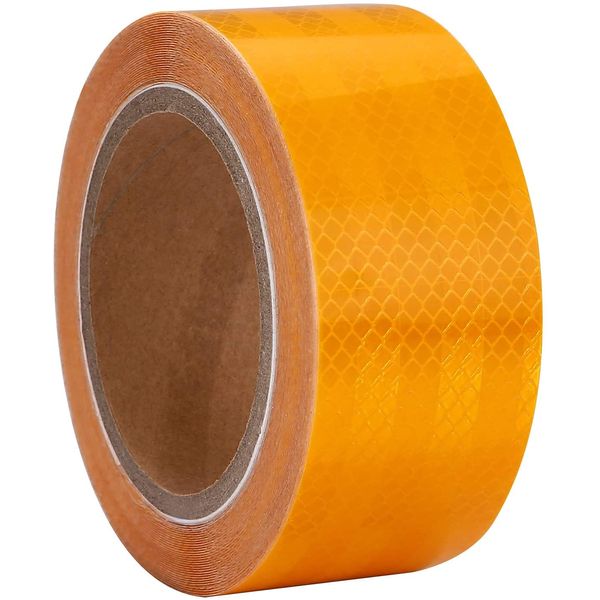 XFXIA Reflektierendes Klebeband Gelb 10m x 5cm Wasserdicht Reflektorband Selbstklebend Warnklebeband Sicherheitsband-Conspicuous Warning Tape für Fahrzeuge,Autos,Anhänger,Boote