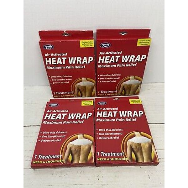 Air Activated Heat Wrap Maximum Pain Relief Neck & Shoulder 4 Pack