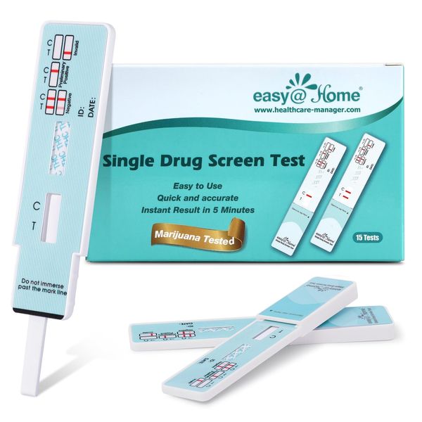 Easy@home Marijuana(thc) Single Panel Drug Tests Kit - 15 Counts by Easy@Home