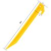 Bright Yellow 9" Durable Plastic Tent Pegs Spikes Hook 24-Pack