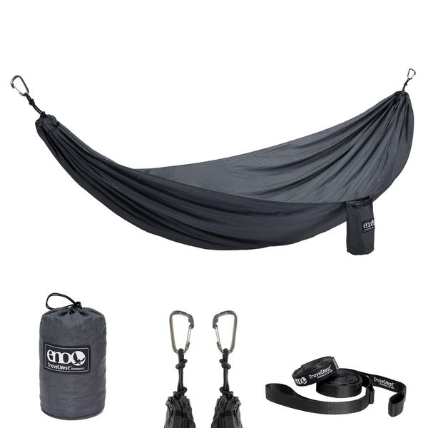 ENO TravelNest Hammock + Straps Combo - Charcoal