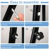 PEUTIER 2 Sets Replacement Arm Adjustment Knobs, Rollator Walker Replacement Knobs Comfortable Replacement Knobs Drive Rollator Knob Universal Rollator Parts Knobs for Rollator (Black)