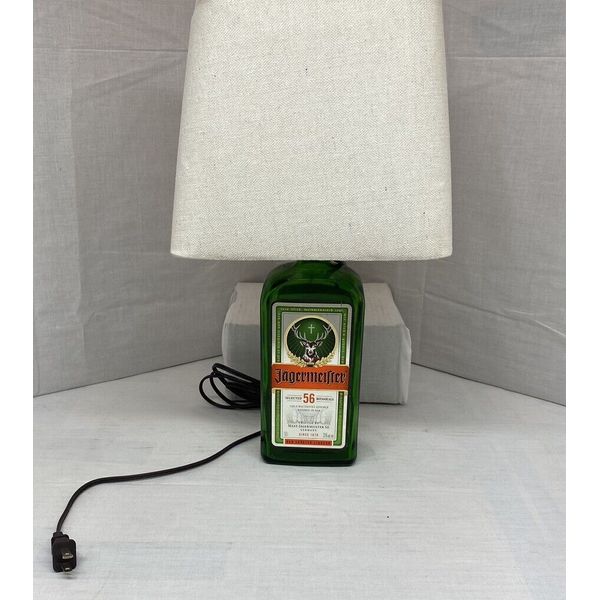 Jägermeister Liquor Bar Decor Bottle TABLE LAMP Lounge Light W/Shade.