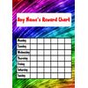 Rainbow Colours Personalised Childrens Kids Chore Rota Task Reward Chart
