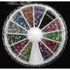Nail Art Gems 2000 1.5mm Round Mixed Colours in small carousel [Misc.]