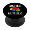 Master Builder Funny Building Blocks Construction Worker PopSockets Standard PopGrip