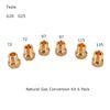 Natural Gas Jet Set - 6 Burner Hob Injector Nozzle Conversion Kit - NEW!