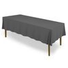 10 Pack 70" x 120" Rectangular Polyester Fabric Tablecloths - Dark Gray