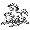 Prancing Horse Rubber StampApprox 30 x 30 mm