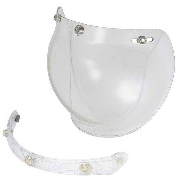 Lead Industry GRAVIS PZ-005A Bubble Shield & Clear Flip Up Base Set, Clear + Clear Base (PZ-005A, CL/CL)