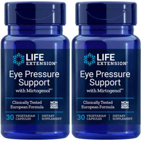 EYE PRESSURE SUPPORT with MIRTOGENO  30 Vegetable Capsule Each  ***2 pack***
