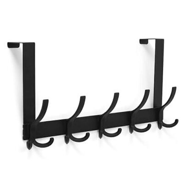 Door Hanger Hook, Over The Door Hooks for Hanging, Over The Door 1 Pack Black