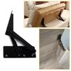 YIDELAI 80 Degree Folding Spring Hinges (1 Pair) Lid Lifting Bracket Sofa Headrest Hinge （Black）