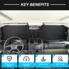 Foldable Front Window Protector Car Windshield Sun Shade For Hummer H2 03-09 US