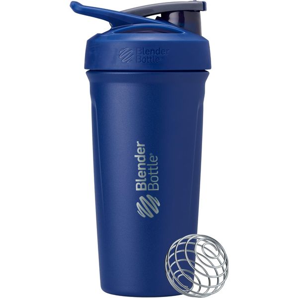 Blender Bottle Mixer Shaker Bottle Strada Stainless Steel 24oz Cobalt 710ml (590ml Memory) BBSTSC24-CBT BlenderBottle Stada Stainless Steel 24oz Cobalt