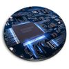 1 x Round MDF Magnet - Electronic Circuit Board Gaming 21686