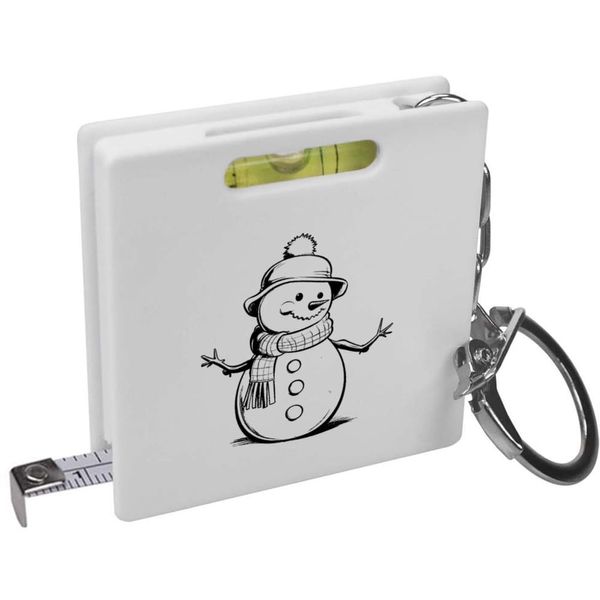 Azeeda 'snowman' Keyring Tape Measure/Spirit Level Tool (KM00031470)