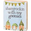 PBK St Patrick's Decor - Gnome Theme Chunky Sitter and Signs 3pc Set