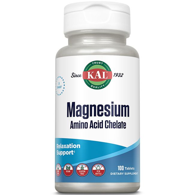 KAL Magnesium Chelated 220mg | 100ct