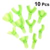 Healifty Dental Disposable Trays Impression Spoons Pack of 10 (Light Green)