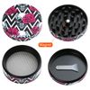 LIHAO 2 inch Grinder 4 Layer Zinc Alloy Spice Grinder - Rose, Skull & Wavy Pattern