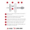 RAM Mounts DBL Socket Arm B Ball C Lenght, RAM-B-201U-C (Ball C Lenght)