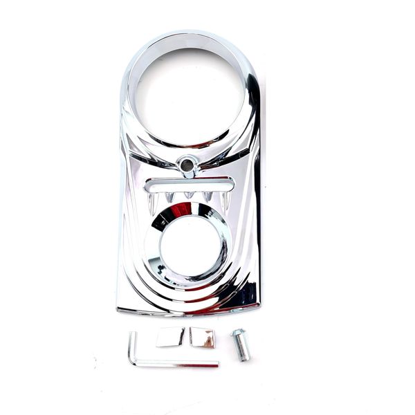 Dash Panel Insert Speedometer Cover Fit for Harley Softail Fatboy 2000-2017 (Chrome)