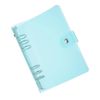 PATIKIL A6 Clear Binder Cover, Soft PVC Loose Leaf Binder Protector Refillable Notebook Shell with Snap Button Closure for DIY Meeting Notebook Folder, Blue