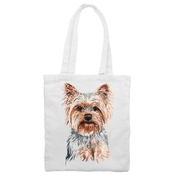 Einkaufstasche mit Schultergurt, Motiv: Yorkshire Terrier