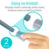 Vive Walking Stick Rubber Ends (2 Pack) - 19mm Replacement Ferrules for Walking Cane - Non-Slip Tip (Grey)