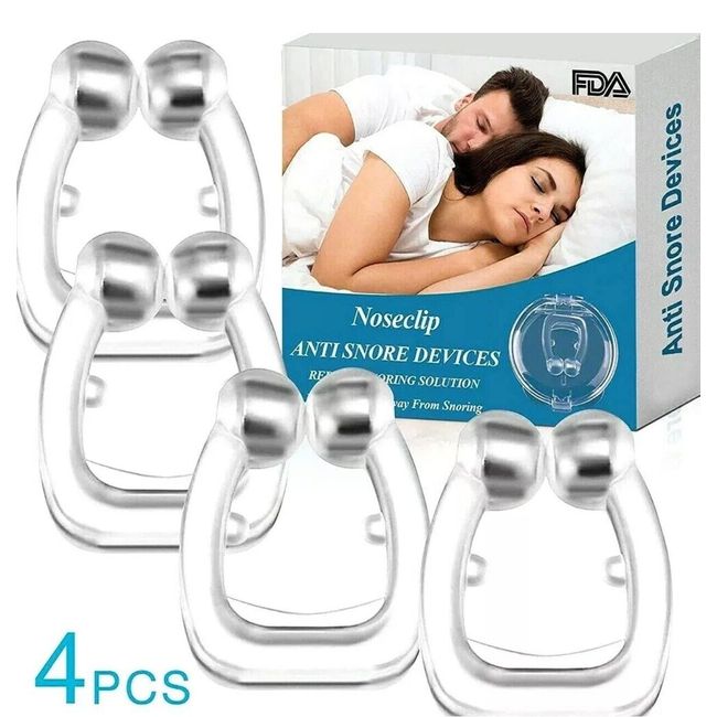 Xtreme 4 Pack Silicone Clipple Magnetic Anti Snoring Nose Clips Sleeping Aid