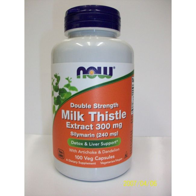 NOW Foods Milk Thistle Extract  with Artichoke & Dandelion 300 mg 100 Capsules