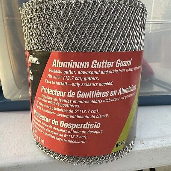 6 in x 20 ft Dennis Aluminum Gutter Guard  Roll Metal Strain Leaf Filter