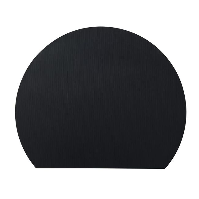 iMedia 1009644 Cutting Board, Dishwasher Safe, Round Cutting Board, Heat Resistant Elastomer, Approx. 11.4 x 13.8 inches (29 x 35 cm), Black