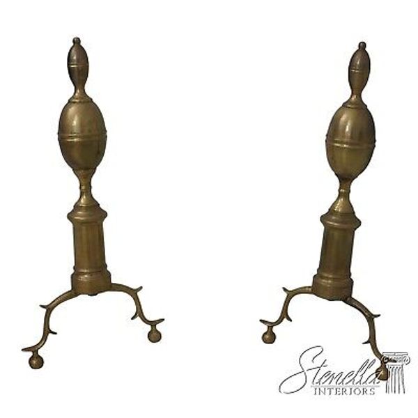 F65056EC: VIRGINIA METALCRAFTERS Colonial Williamsburg Fireplace Andirons