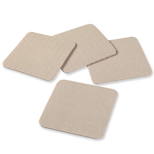 Sanko KX-03 Anti-Slip Scratches, Furniture Protection, Sofa Bed, Floor Scratches, Anti-Slip Sheet, Square Sheet, Set of 4, Beige, Made in Japan, 3.9 x 3.9 inches (10 x 10 cm)